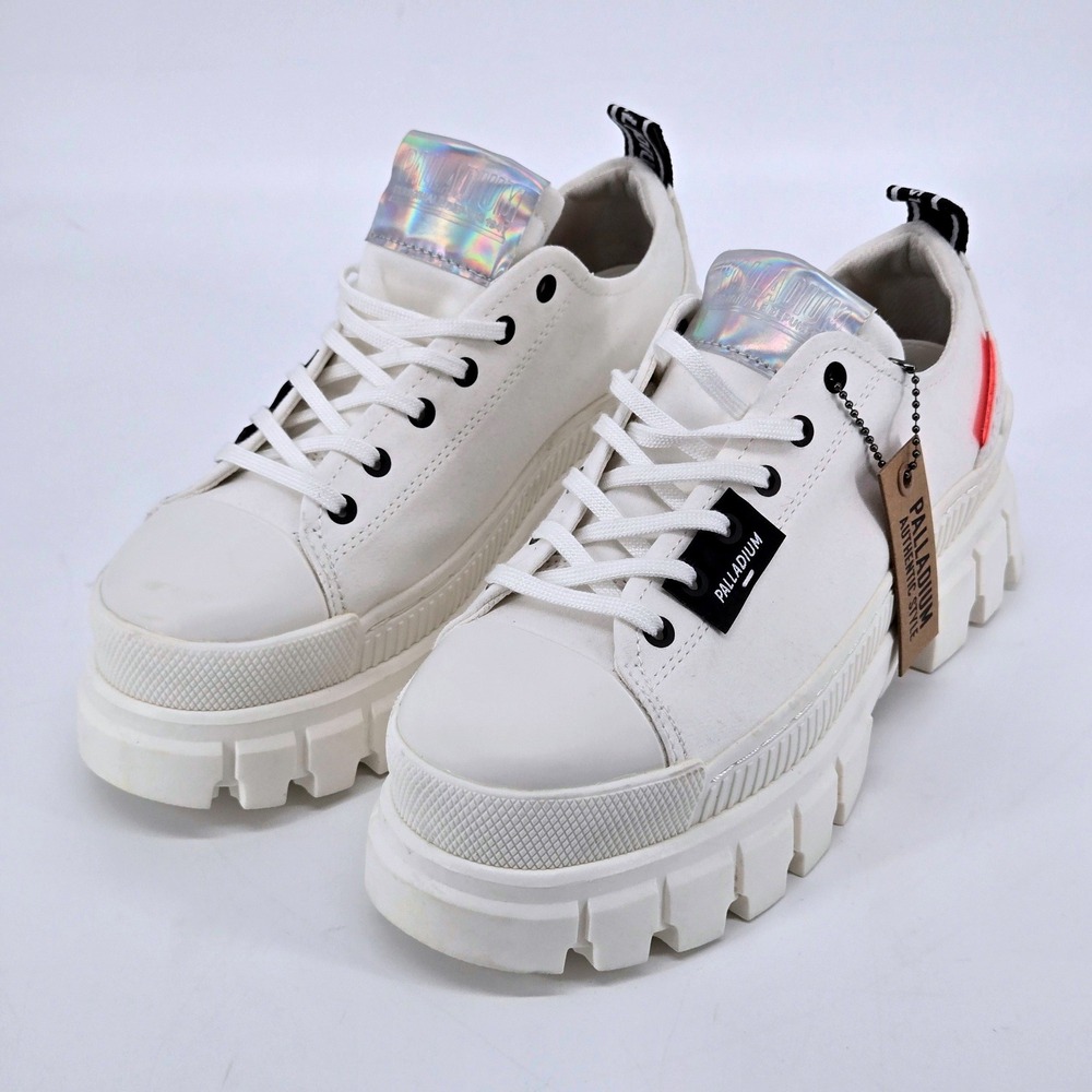 Palladium Revolt Lo TX Star White Platform Sneakers Chunky Lug Sole Womens New